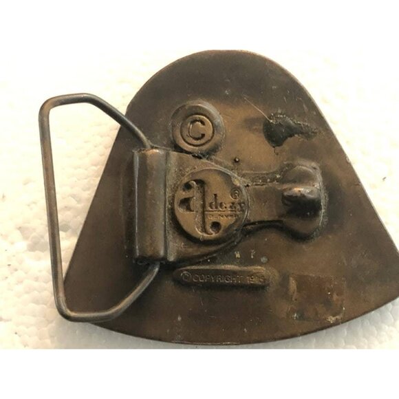 Men's Vintage Black Dirt Bike Antique Classic Lightweight Belt Buckle - Picture 3 of 3